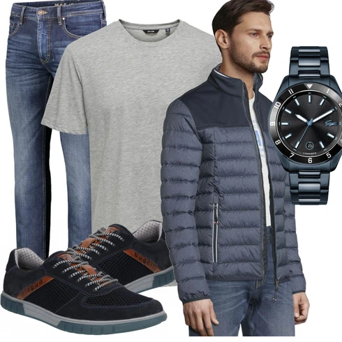 Schwarz Sportschuh Bugatti kombinieren