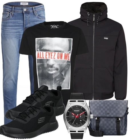 Grau Schultertasche JOOP! kombinieren