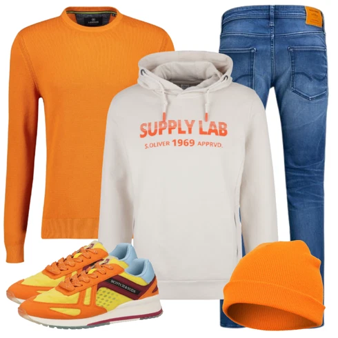 Orange Hut Flexfit kombinieren