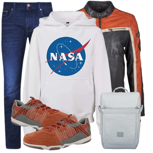 Grau Rucksack Johnny Urban kombinieren