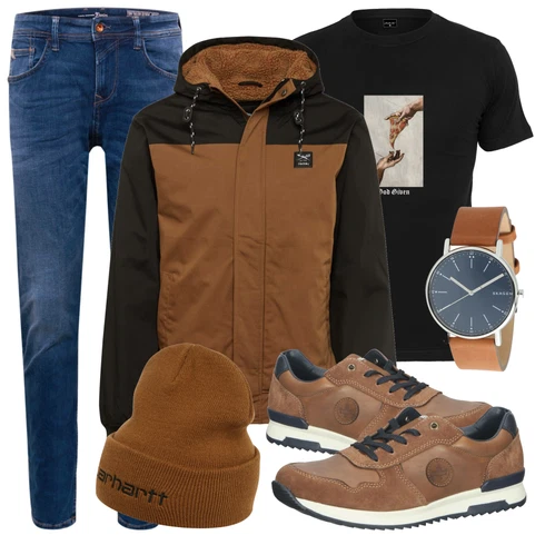 Rot Sneaker/Leder Sneaker Rieker kombinieren