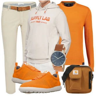 Outfit mit Orange Sneaker Camper "Outfit für den Herbst"