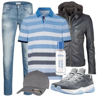 Outfit mit Grau Sneaker/Leder Sneaker Jordan "Outfit für den Herbst"