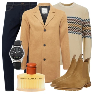 Outfit mit Mischfarben/Schwarz Hose Große Größe Tom Tailor "Outfit in herbstlichen Farben"