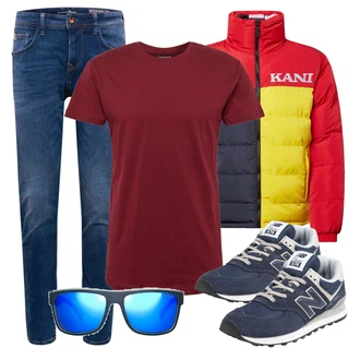 Outfit mit Blau Sneaker/Leder Sneaker New Balance "Perfekt für die Freizeit"