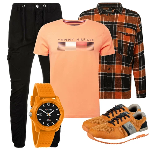 Orange Schuh Sneaker/Leder Sneaker Rieker kombinieren