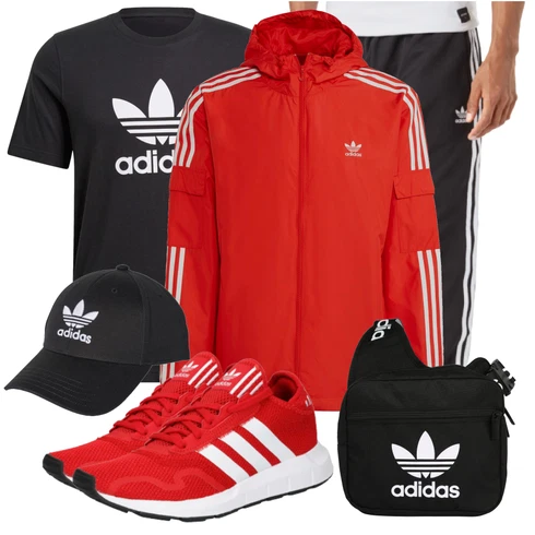 Schwarz Hose Große Größe Adidas Originals kombinieren