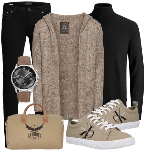 Schwarz Strickjacke Jack & Jones kombinieren