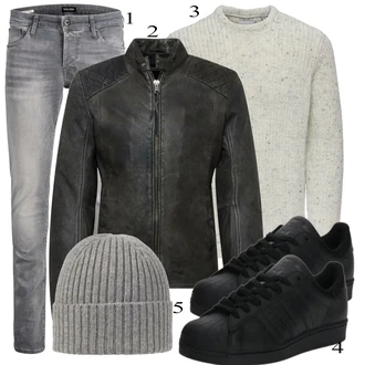 outfit mit Črna Usnjena Jakna young poets society "Prosti čas"