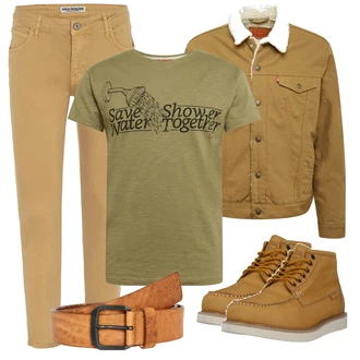 Outfit mit Orange Gürtel Replay "Alltagsoutfit"