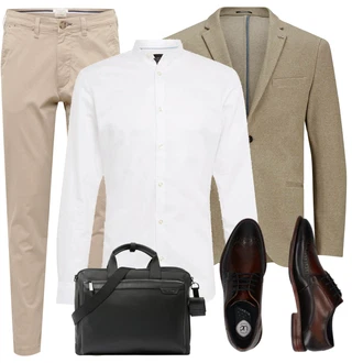 outfit mit Zelena Obleka Jack & Jones "Poslovna oblačila"