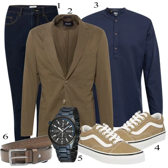 outfit mit Siva/Zelena Superga Vans "Priložnostna oblačila"