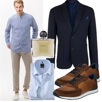 Outfit mit Rot Sneaker/Leder Sneaker Lloyd "Casual Business Outfit"