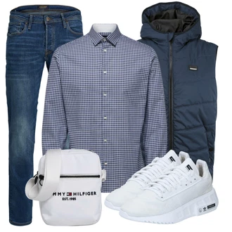 outfit mit Siva/Bela Superga Adidas Originals "Priložnostna oblačila"