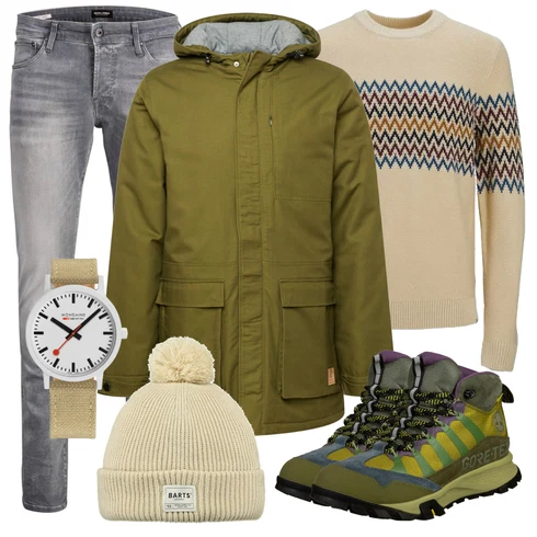 Grün Stiefel Timberland kombinieren