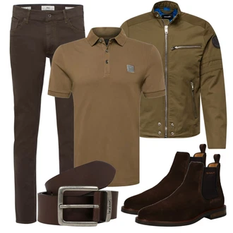 Outfit mit Grün Große Größe Boss "Cooles Herbst Outfit"