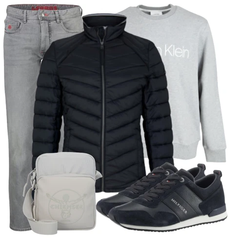 Grau Schultertasche Chiemsee kombinieren