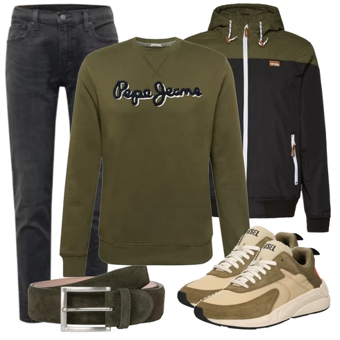 Schwarz Sommerjacke Iriedaily kombinieren mit Blau Gürtel
