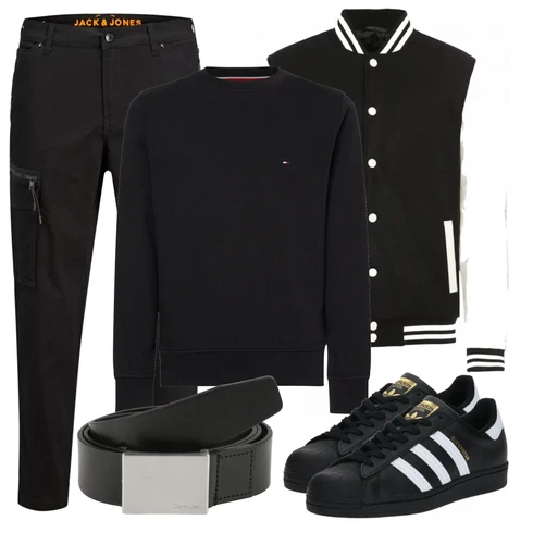 Schwarz Sommerjacke Urban Classics kombinieren mit Schwarz Gürtel Calvin Klein