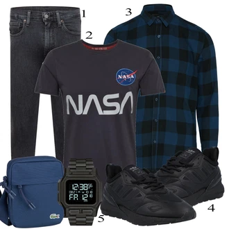 outfit mit Črna Casual Majica Alpha Industries "Priložnostna oblačila"