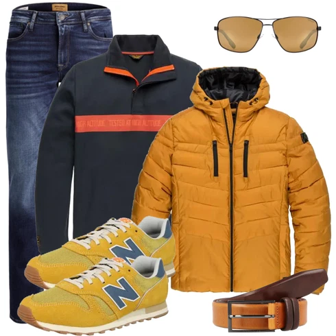 Gelb Schuh Sneaker/Leder Sneaker New Balance kombinieren
