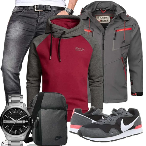 Grau/Blau Tasche Nike kombinieren
