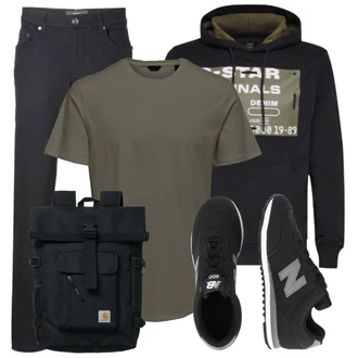 Outfit mit Schwarz Sneaker New Balance "Freizeit Outfits"