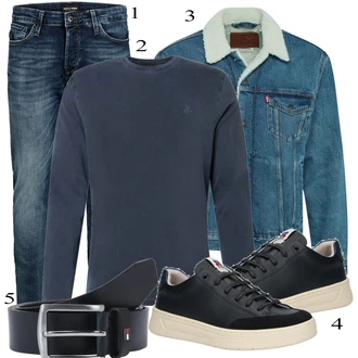 outfit mit Črna/Modra Marc O'Polo "Priložnostna oblačila"