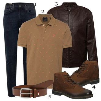 outfit mit Črna Usnjena Jakna "Priložnostna oblačila"