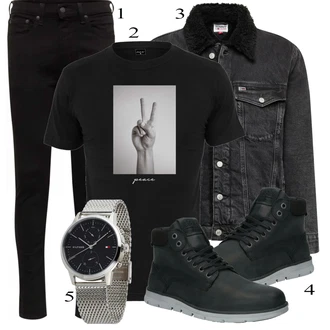 outfit mit Denim Jakna Tommy Jeans "Prosti čas"