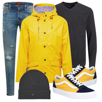 Outfit mit Gelb Sommerjacke/Regenjacke Derbe "Herbst outfit"