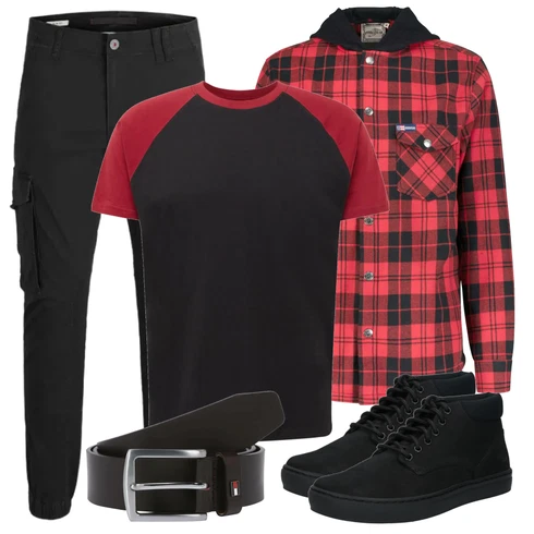 Rot Casual Hemd Goodyear kombinieren