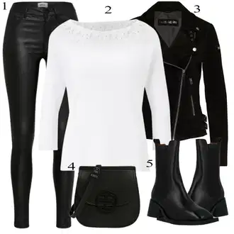 Motorka Zima Outfit s Černá Bunda Motorkářské Bund/Vlněná Bund/Bunda s Bočním Zipem/Motorkářská Bunda Freaky Nation "Praktický vzhled"Look: Jízda na koni, Motorka