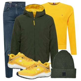Outfit mit Gelb Sneaker/Leder Sneaker Dockers by Gerli "Herbstliches Freizeit Outfit"