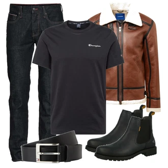 Outfit mit Schwarz Stiefel Camel Active "Herbstliches Freizeit Outfit"