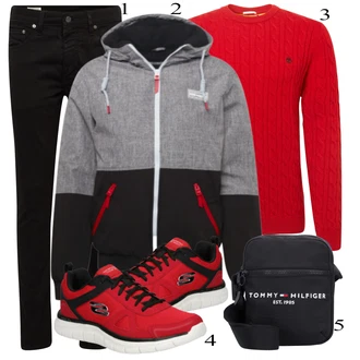 outfit mit Rdeča Srajca Timberland "Priložnostna oblačila"