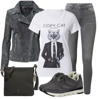 Outfit s Černá Zimní bota/Teniska/Nízká bota na podpatku MARCO TOZZI "Ulice Styl Outfit"