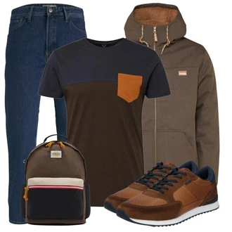 Outfit mit Rot Sneaker/Leder Sneaker Lloyd "Perfekt für den Herbst"