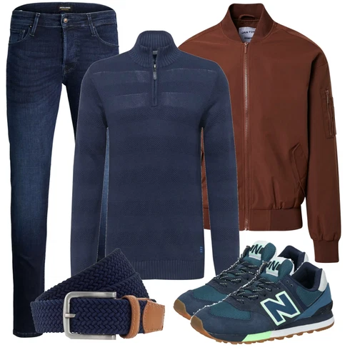 Weiß/Schwarz Hose Jack & Jones kombinieren