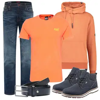 Outfit mit Schwarz Jeans Jack & Jones "Perfekt für die Freizeit"