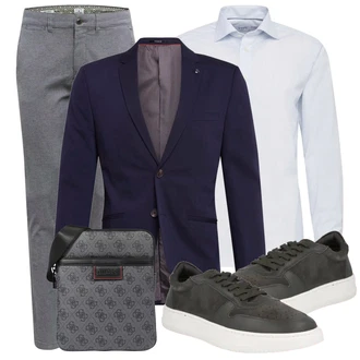 Outfit mit Schwarz Anzug Jack & Jones "Praktischer Look"