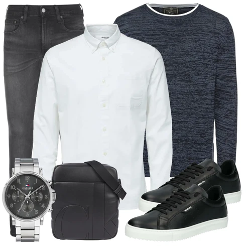 Blau Casual Hemd SELECTED HOMME kombinieren