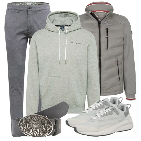 Grau Sportjacke Tom Tailor kombinieren