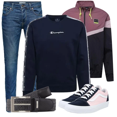Mischfarben Hoodie Sweatshirt Champion Authentic Athletic Apparel kombinieren