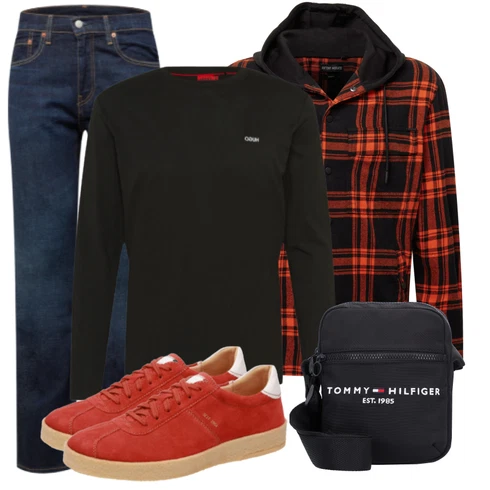 Rot Casual Hemd Antony Morato kombinieren