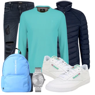 Outfit mit Grau Sneaker Reebok Classic "Super für die Freizeit"