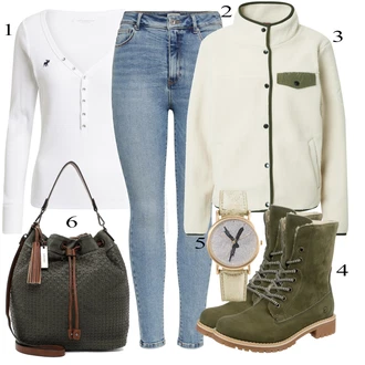 Outfit sa Zeleno Čizmica Tamaris "Tvoj otmjeni outfit"