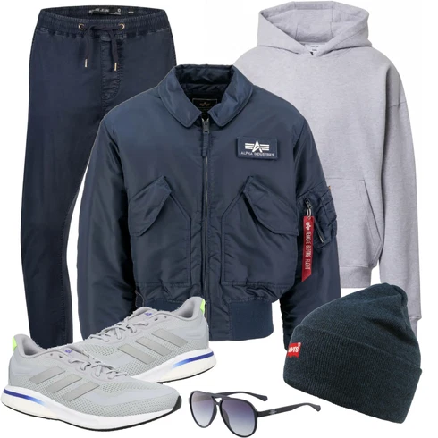 Grau Sportschuh Adidas Performance kombinieren