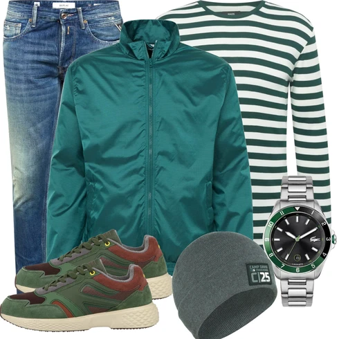 Türkis Sommerjacke Urban Classics kombinieren