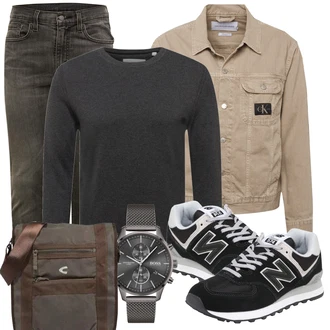Outfit mit Schwarz Sneaker New Balance "Alltags Outfit"